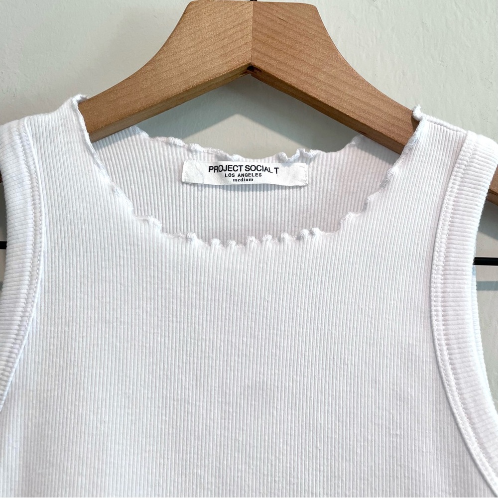 Project Social T Ruffle Neck Ribbed Tank Top - Picture 3 of 9